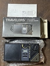 Travelers LCD AM/FM Clock Radio Model MFR-88