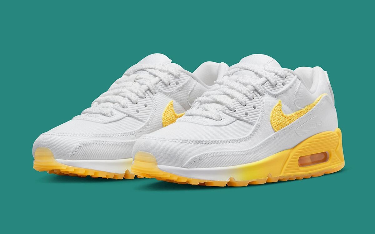 NIKE AIR MAX 90 SE ,,White Yellow'' SIZE UK EUR 40 (FJ4548 100