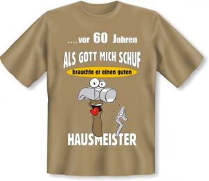 Lustiges T Shirt Zum 60 Geburtstag Fur Hausmeister Witzige Geschenk Idee Ebay