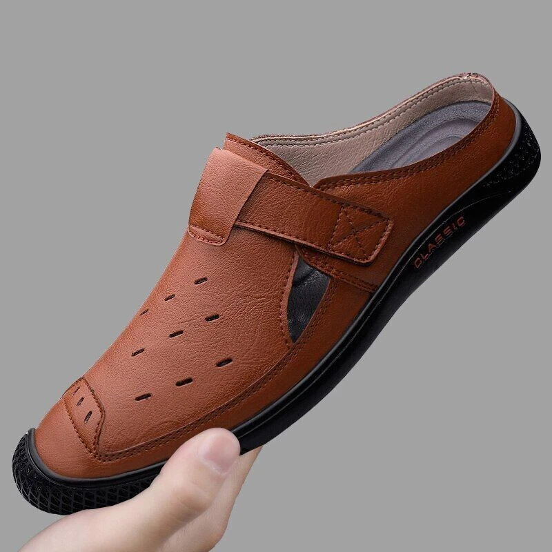 Summer Casual Shoes Sandals Breathable Half Loafer Slippers Comfy