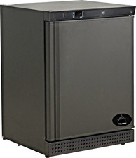 Gastro Tiefkühlschrank Lagertiefkühlschrank schwarz 1 Tür -18/-22°C 120L