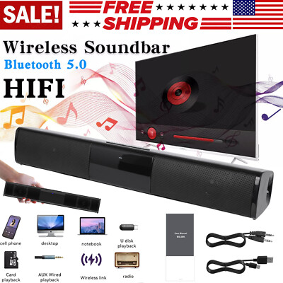 Surround Sound Bar Speaker System Wireless Bluetooth Subwoofer TV Home Theater