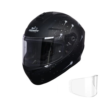PROANTI Motorradhelm Integralhelm Motorrad Helm mit kratzfestem Visier Pinlock inklusive