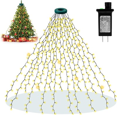   NIUB5 Christmas Tree Lights - Christmas Lights Indoor 400 LED 6.6FT x 16 Drop