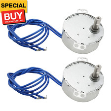 2Pcs Synchronous Motor AC 110V 60-70RPM Turntable Motor CW/CCW Direction 4W TYC-