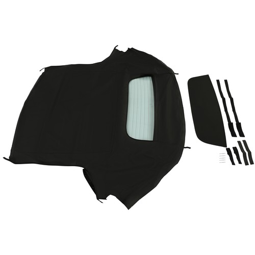 For Honda S2000 1999-2009 2002 Convertible Soft Top & Heated Glass Window Black - Picture 3 of 10