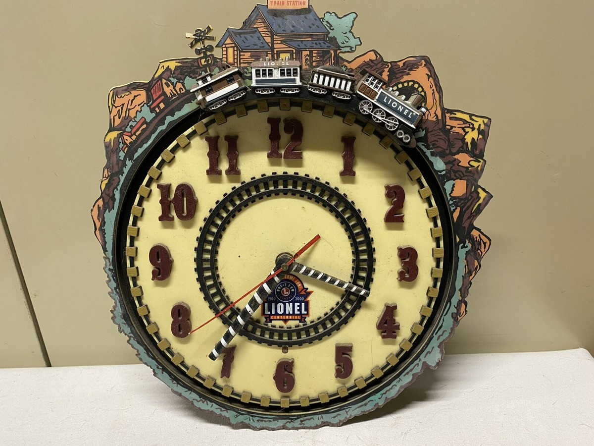 LIONEL 100th Anniversary Wall Clock w Train Sounds LIONEL 100th Anniversary Wall Clock w Train Sounds