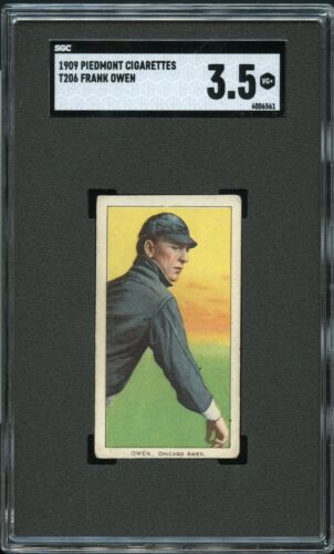 1909-11 T206 Frank Owen CHICAGO AMER. PIEDMONT 150/25 SGC VG+ 3.5
