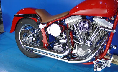 Juego de tubos de arrastre de escape Wyatt Gatling Down Slash Shorty para Harley Davidson Foto 3 de 4