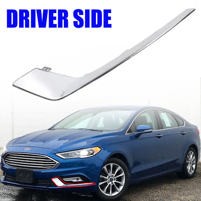 Chrome Fog Light Lamp Bezel Trim Left For Ford Fusion 2017-2019 Driver Side LH