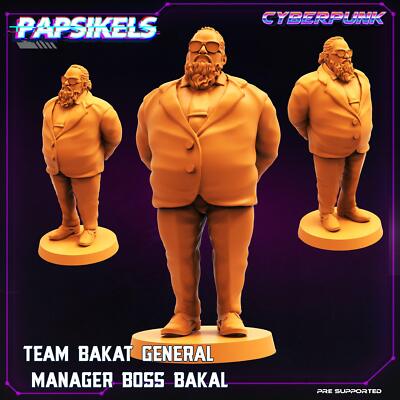 3D Printed Papsikels Cyberpunk Sci-Fi Team Bakat General Manager Boss Bigz -