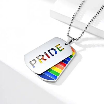 Rainbow Letter Necklace in Stainless Steel by Perimade & Co
