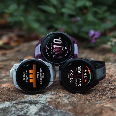 Garmin Forerunner 165/165 Music GPS Running Smartwatch, AMOLED 