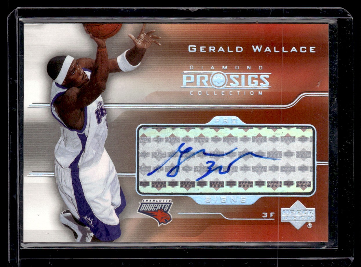 2004-05 Upper Deck Pro Sigs Signs Gerald Wallace Auto Charlotte Bobcats #PS-GW