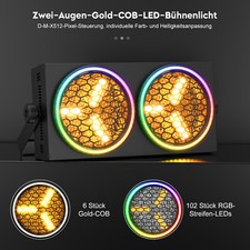 250W 2 COB LED Par Strahler RGBW Schwarzlicht DMX Retro Bühnenlicht  disco show