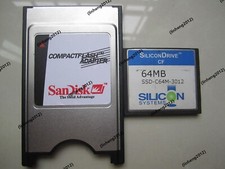 SiliconDrive 64MB Compact Flash ATA PC card PCMCIA Adapter JANOME Machines