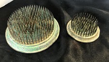 Vintage Round Shaped Metal Flower Frog Dazey Mfg 55 LA Calif Plus Extra 1