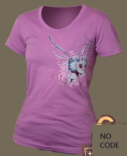 DOTA 2 Puck Faerie Dragon Size L / M / S Silver or Pink T-Shirts - Picture 5 of 6