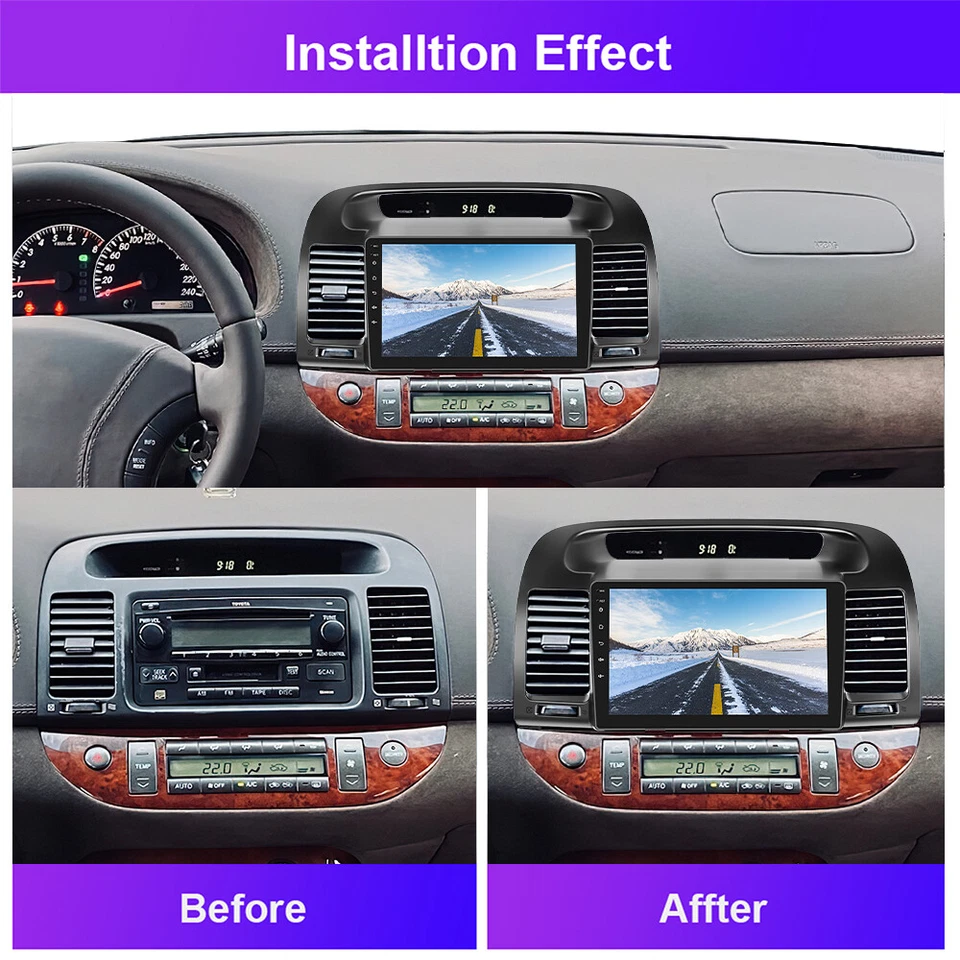 Apple Carplay For Toyota Camry 2000-2006 Car Stereo Radio Android 15 GPS Nav 64G - Image 4 of 4