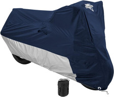 Deluxe Motorcycle Cover, Weather Protection, UV, Air Vents, Heat Shield, Windshi
