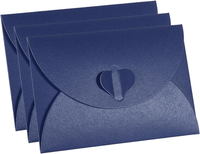 12Pack Geschenkkarten UmschläGe Herzform Spange Geschenk Kartenhalter Dunkelblau