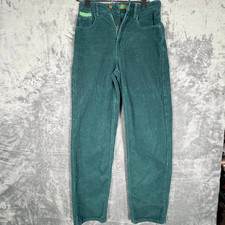 EMPYRE Womens Tori Corduroy Pants Size 0 Green High Waisted Cotton Cords