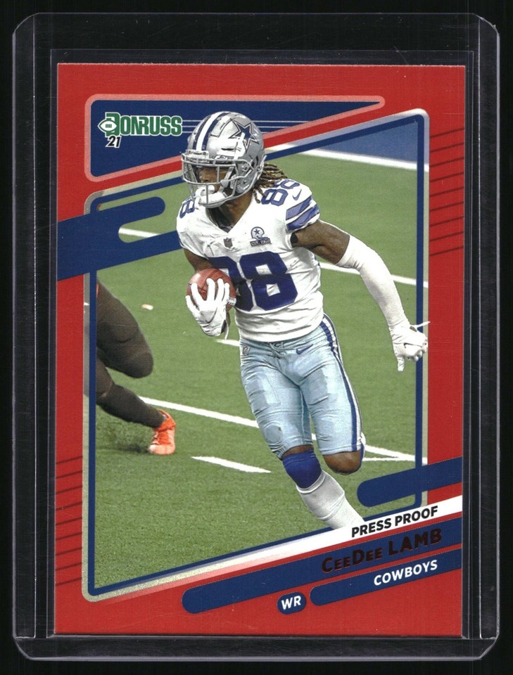 2021 Donruss CeeDee Lamb #190 Press Proof Red Dallas Cowboys
