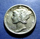 1938-D Mercury Dime  XF/AU
