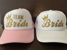 Bride  bridesmaid trucker Snapback Hats