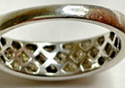 Sterling Silver 925 Diamond Cross Leaf Petal Design Size 10.5 Band 5.2 Grams — photo 7