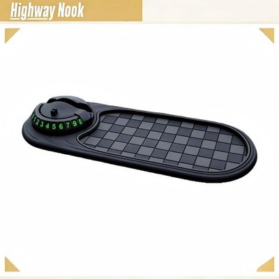 3 in 1 Car Non Slip Mat Phone Holder Temporary Parking Number Plate