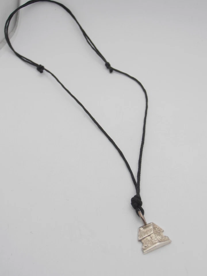 Casetta : Ciondolo in Argento 925 - Pendente con Casa - Capanna - Cuore - Immagine 2 di 3