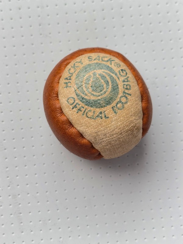 Vintage 1980s Official Hacky Sack Leather Footbag 2-Panel 4151994 Handmade
