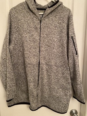 Women s Plus Tek Gear On The Go Gear Plus XXL Grey Hoodie Full Zip Pockets