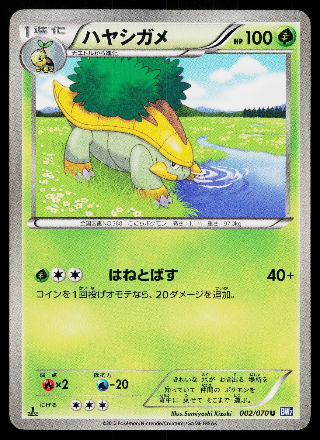 Grotle 002/070 Uncommon Plasma Gale Pokemon Japanese Near Mint