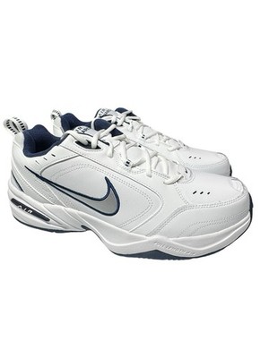 Nike Air Monarch IV (4E) WIDE White/Metallic Silver 416355-102 Men's Shoes Sz 13