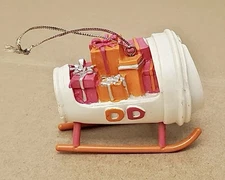 2015 Dunkin Donuts Christmas Ornament Sleigh Of Presents! New!