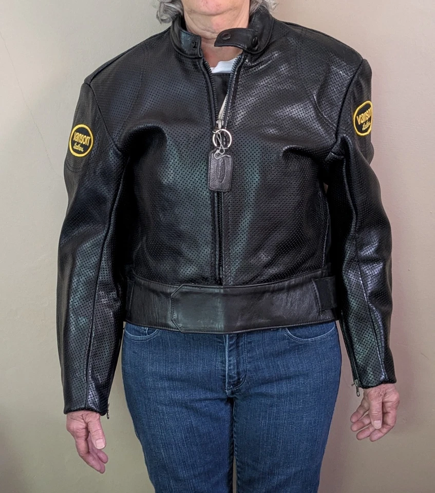 Vanson Womens Sportrider Ventilated Leather Jacket - Size 12. Made in USA. - Image 3 of 4