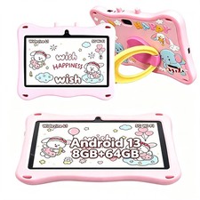 Kids Tablet 7 Inch Android 13 8GB 64GB Smooth Performance For Educational Study