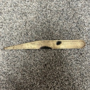Vintage Hibbard Hardware Chicago Illinois 6 Inch Ruler Tool Brass Corrosion