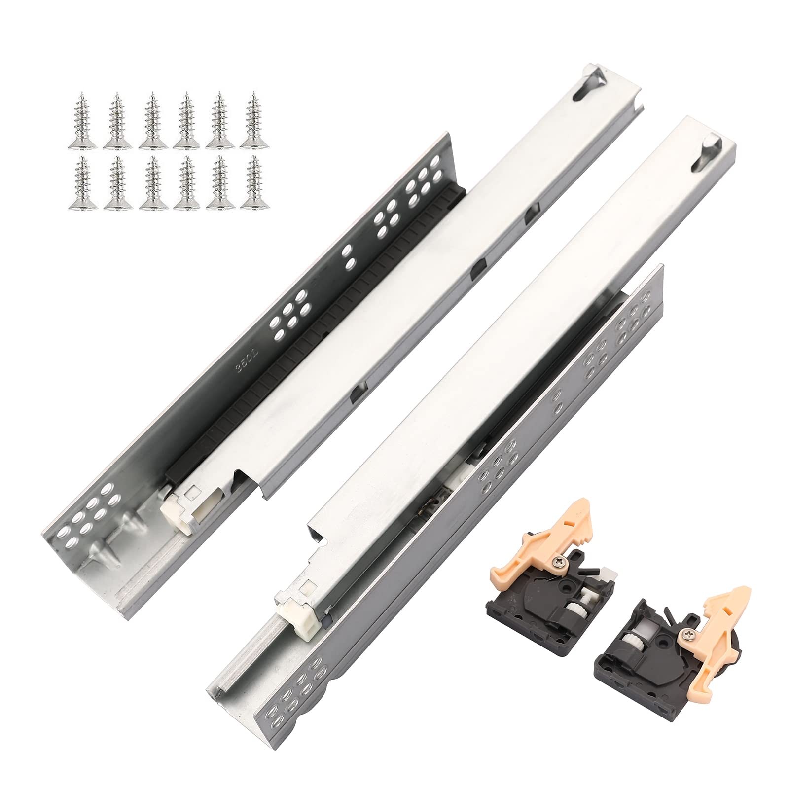 Undermount Soft Close Drawer Slides,6 Pair 22 Inch 100lb Loa