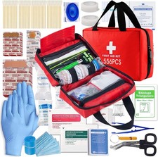 First Aid Kit, 556PCS Emergency Survival Hiking Kit, Family First Aid Camping Ba