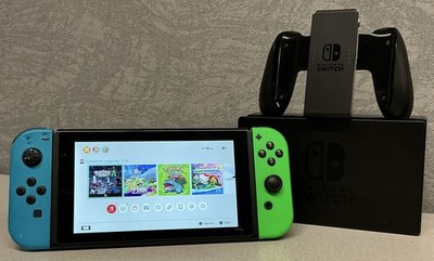 Nintendo Switch Handheld System Console w/ Green/Blue Joy-Con Controllers