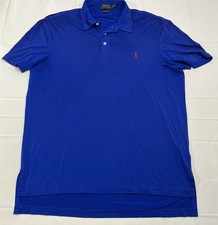 Polo Ralph Lauren Performance Blue w/ Red Pony Polo Shirt Men  s Size XL - Read