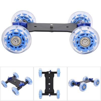 Mini Desktop 10KG Load Rail Roller Trackider Dolly Skater Car Für DSLR UB