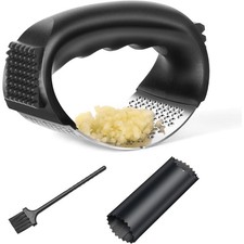Stainless Steel Garlic Press Rocker Mincer Cr...