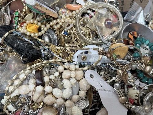 15Pounds Vintage to Modern Costume Mystery Jewelry Junk Tangled Estate Craft Lot