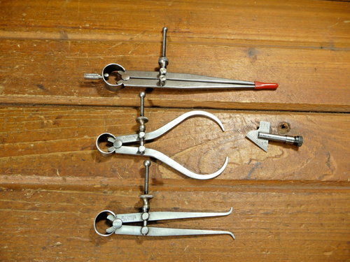Lot of vintage Starrett Machinist Hand Tools Calipers, Dividers, Drill ...