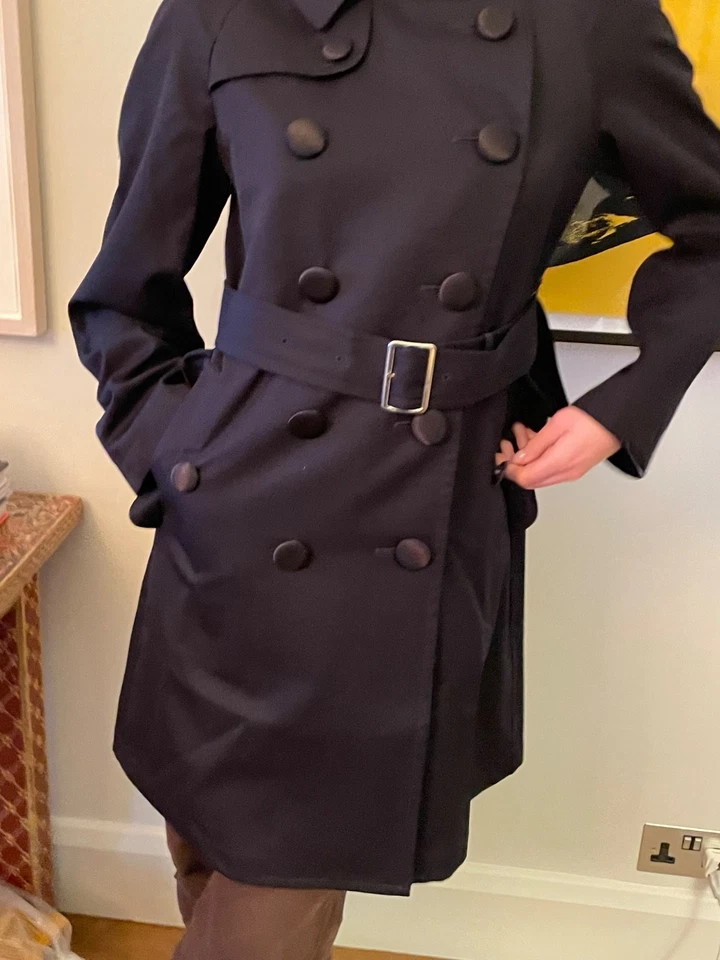 COMME DES GARCONS X H&M AW 2008  Navy Blue Wool AW  Trench Coat 40 UK14 NWT - Image 4 of 4