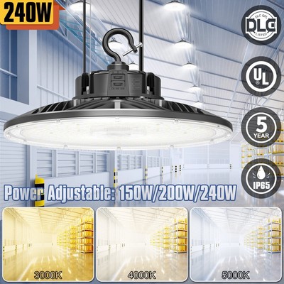 240W UFO LED High Bay Light Industrial Warehouse Factory Lamp 3000K/4000K/5000K